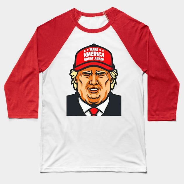 Make America Great Again Trump Baseball T-Shirt by Plushism